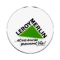 Shopping Cart Token - Leroy Merlin 1 Euro, white