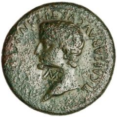 Sestertius - Tiberius ROM ET AVG, altar of Gauls