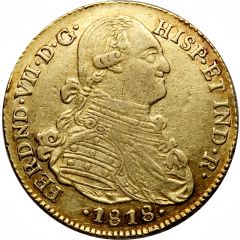4 Escudos - Fernando VII portrait of Carlos IV