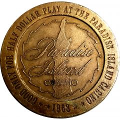 1/2 Dollar Gaming Token - Paradise Island Casino
