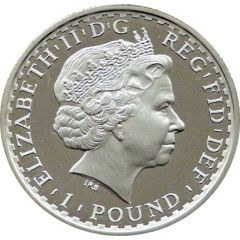 1 Pound - Elizabeth II 4th portrait, 1/2 oz Fine Silver