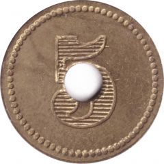 Token - 5 with a hole