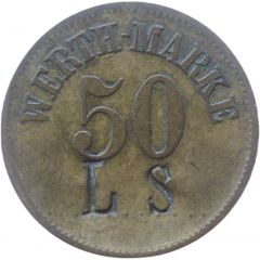 50 Pfennig Werth-Marke, Countermarked `LS`