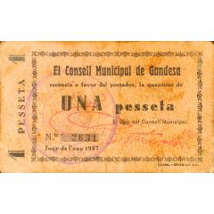 1 Peseta Gandesa