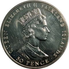 50 Pence - Elizabeth II Mt. Pleasant Airport