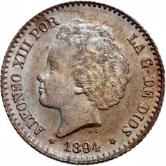 50 Centimos - Alfonso XIII 2nd portrait