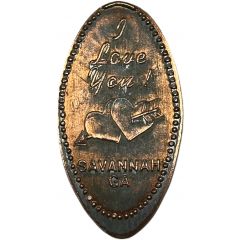 Elongated Penny - I Love You Savannah, Georgia