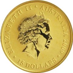 15 Dollars - Elizabeth II 4th Portrait - Kangaroo - Gold Bullion Coin