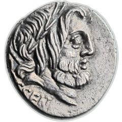 Denarius Rubria: Lucius Rubrius Dossenus, DOSSEN / L•RVBRI