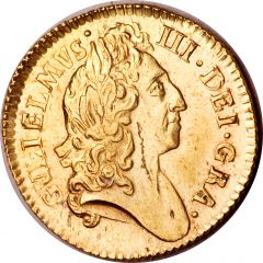 1/2 Guinea - William III late harp