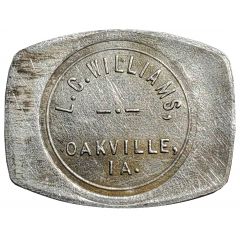 5 Cents - L. C. Williams Oakville, Iowa
