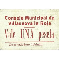 1 Peseta Villanueva la Roja