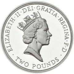 2 Pounds - Elizabeth II Bill of Rights, Silver Proof