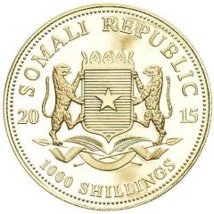 1000 Shillings Elephant, Gold