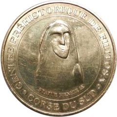 Monnaie de Paris Tourist Token - Corse-du-Sud Centre préhistorique de Filitosa - Statue Menhir IX