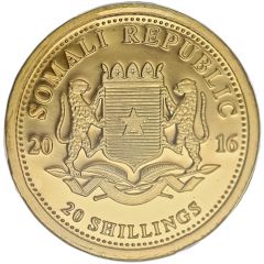 20 Shillings Elephant, Gold