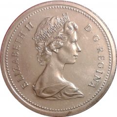 1 Dollar - Elizabeth II 2nd portrait, rim beads