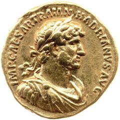 Aureus - Hadrian P M TR P COS III GEN P R, Genius
