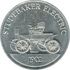 Token - Sunoco Antique Car Coins - Series 1 Studebaker Electric, Instant Winner