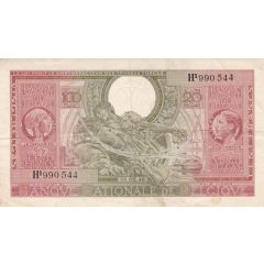 100 Francs / 20 Belgas bicolor red and green