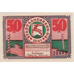 50 Pfennigs Landsberg in Oberschlesien