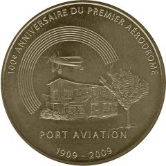 Jeton touristique - Monnaie de Paris - Port-Aviation - 1909-2009 - 100e anniversaire du premier aérodrome