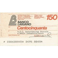 150 Lire Banco Lariano
