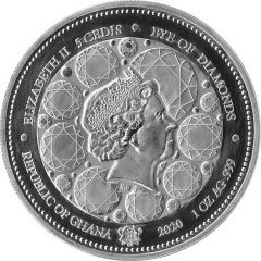 5 Cedis - Elizabeth II Eye of diamonds II