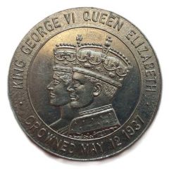 Medal - King George VI and Queen Elizabeth Coronation Hamilton