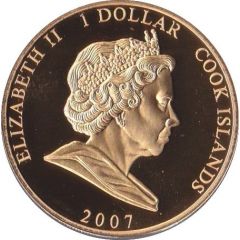 1 Dollar - Elizabeth II Queen Elizabeth in casual clothes and Prince Philip with crook