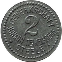 2 Pfennig - Steele Gewerkschaft Johann Deimelsberg
