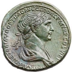 Sestertius - Trajan SENATVS POPVLVSQVE ROMANVS S C, Felicitas
