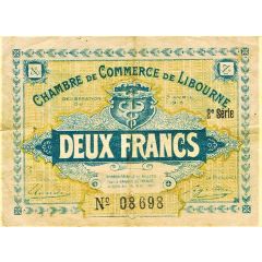 2 Francs - Chambre de Commerce de Libourne 33