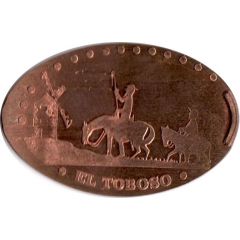 Elongated coin - Don Quixote and Sancho