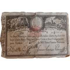 10 000 Reis - Pedro IV Overprint on P#5 - John Prince Regent