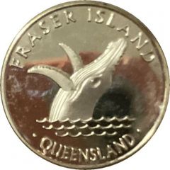 Medal - QLD - Fraser Island - Whale Tourist Souvenir