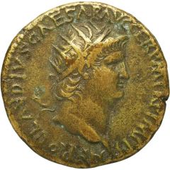 Dupondius - Nero PACE P R TERRA MARIQ PARTA IANVM CLVSIT S C