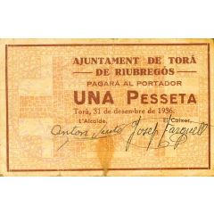 1 Peseta Torà de Riubregós