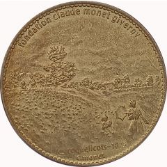 Jeton touristique - Arthus Bertrand - Giverny - Les coquelicots 1873 Claude Monet