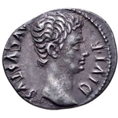 Denarius - Augustus IMP XII SICIL, Diana