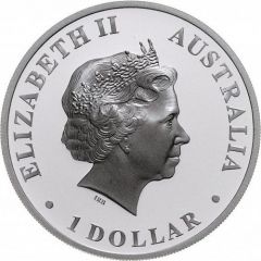 1 Dollar - Elizabeth II 4th Portrait - King Brown Snake Dreaming