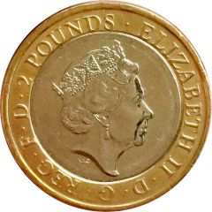 2 Pounds - Elizabeth II 5th portrait, Royal Navy