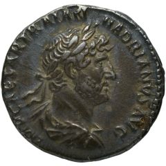 Denarius - Hadrian P M TR P COS III SAL AVG, Salus