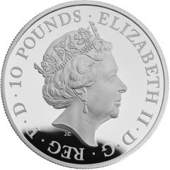 10 Pounds - Elizabeth II Year of the Rooster, Silver Proof