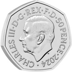 50 Pence - Charles III Woolly Rhinoceros