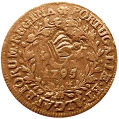 10 Réis - Luiz I Countarmarked over 5 Réis/ Maria I/Azores