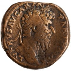Sestertius - Lucius Verus TR POT VIIII IMP V COS III S C, Aequitas