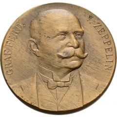 Medal - Graf Ferdinand von Zeppelin and the war use of Zeppelin airships