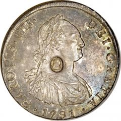 1 Dollar - George III Type I countermark, oval