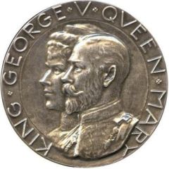 Medal - George V Coronation, Fattorini, silver, 32mm